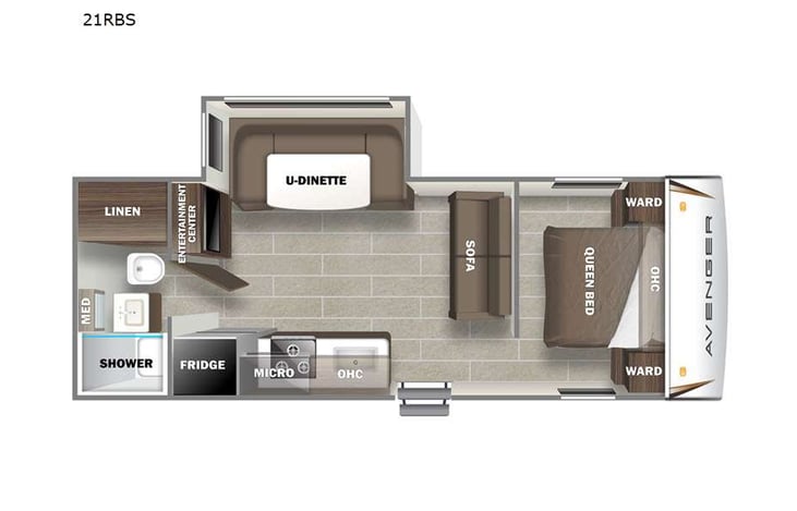 Representative floor plan provided by a trusted RVshare partner.