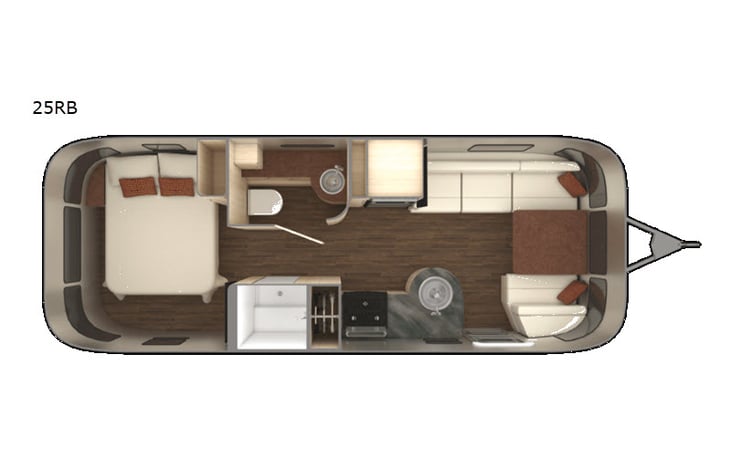 Representative floor plan provided by a trusted RVshare partner.