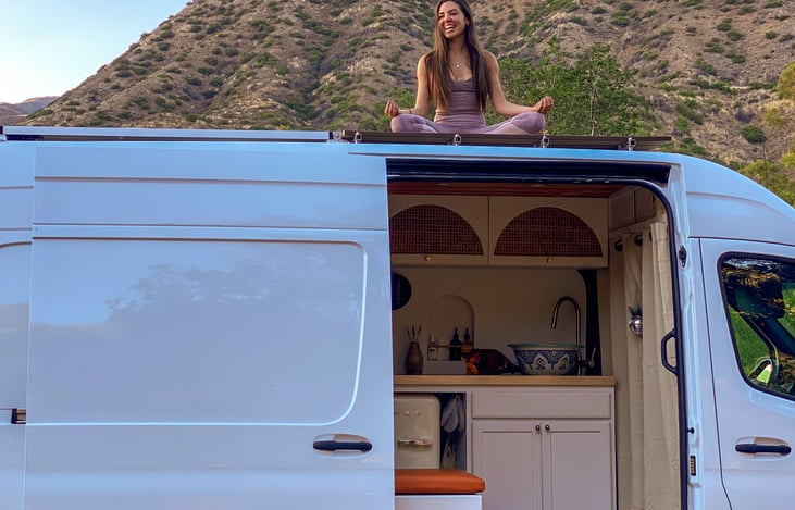 Roof Deck Yoga in Ojai