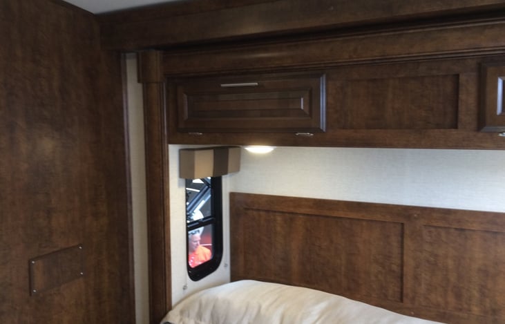 Overhead storage in the Master Bedroom