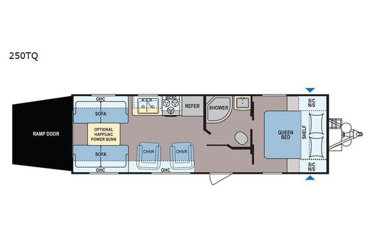 Representative floor plan provided by a trusted RVshare partner.