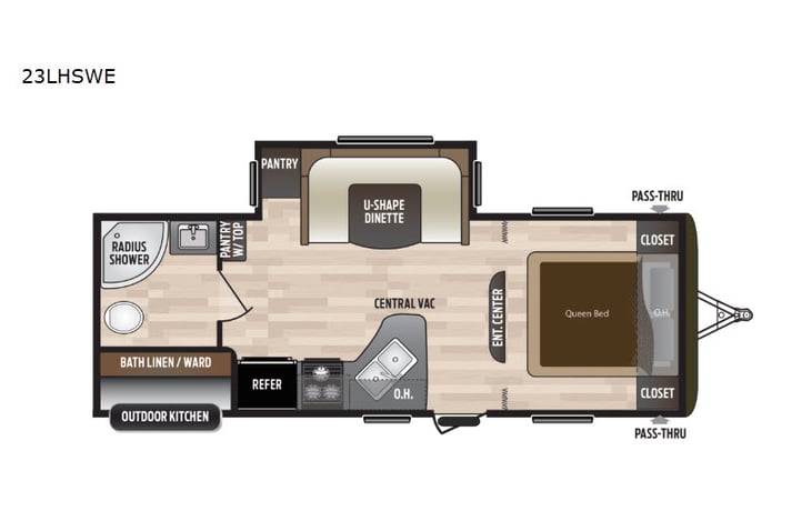 Representative floor plan provided by a trusted RVshare partner.