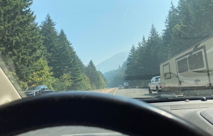 On the way to Yellowstone National Park