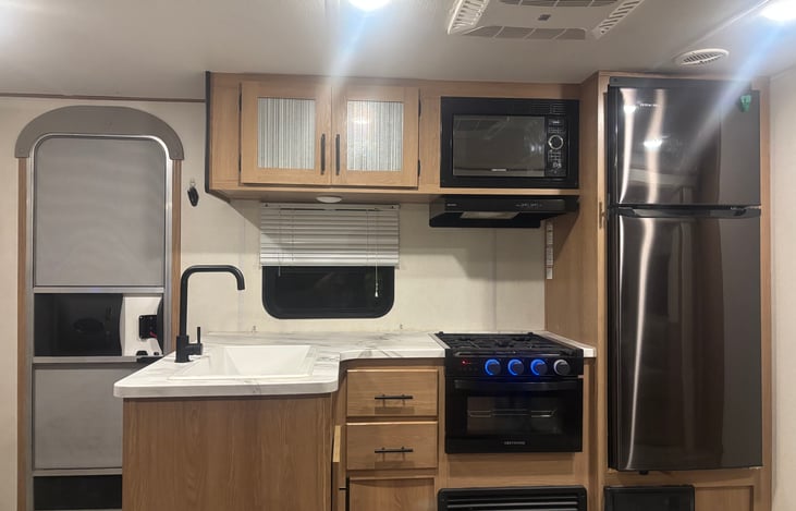 Kitchen equipped with basic essentials