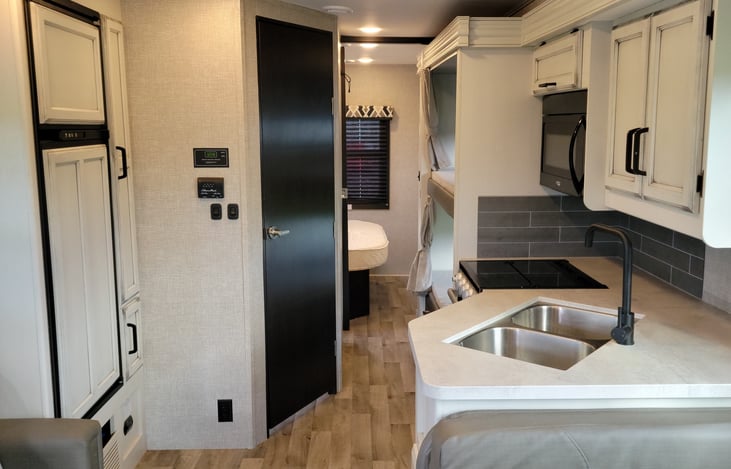 Interior with slide-out extended