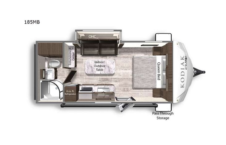 Representative floor plan provided by a trusted RVshare partner.