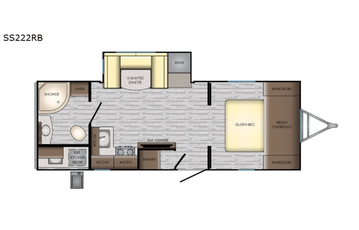 Representative floor plan provided by a trusted RVshare partner.