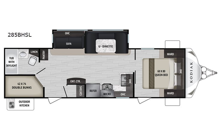 Representative floor plan provided by a trusted RVshare partner.