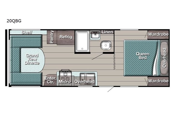 Representative floor plan provided by a trusted RVshare partner.