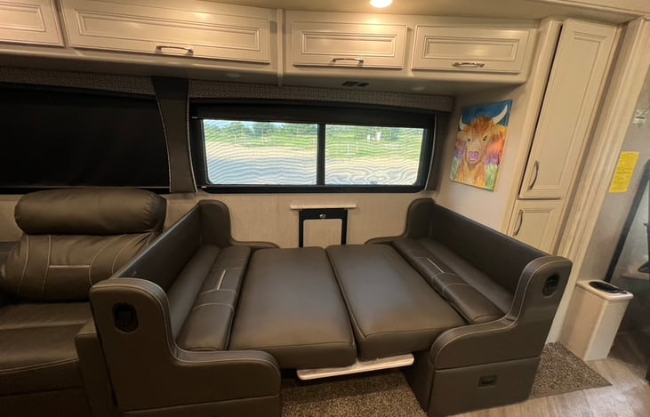 Dinette converted to a bed