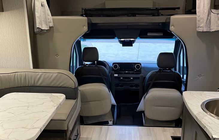 Dinette, slide out. Looking into cockpit