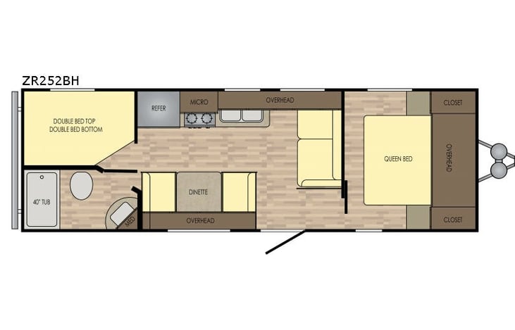 Representative floor plan provided by a trusted RVshare partner.