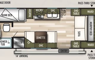 2019 Forest River RV Wildwood X-Lite 201BHXL