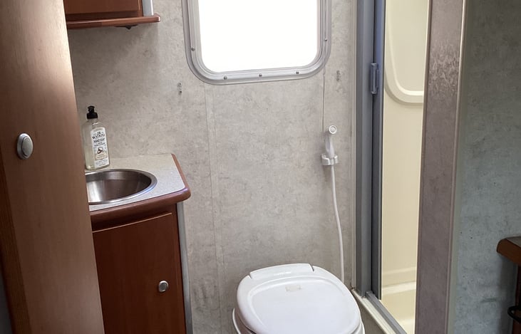 Full bathroom including shower