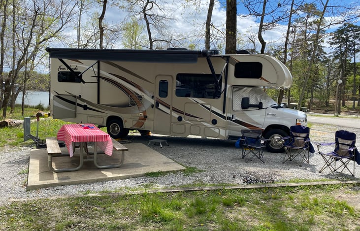 Great Smoky Mountains bound or visiting our TN State Parks? You'll be ready for fun with this outdoor living area.