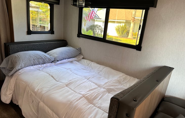 Dinette converted into double bed