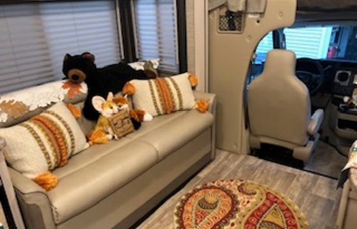 Fold down sofa makes twin bed