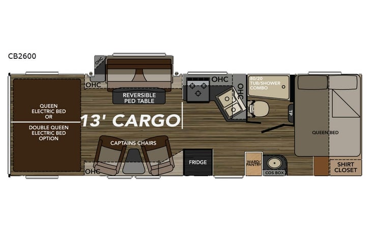 Representative floor plan provided by a trusted RVshare partner.