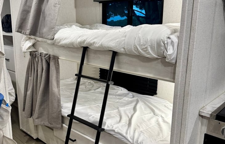 View of bunk beds