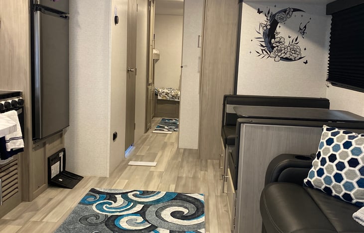 Spacious living in a camper.