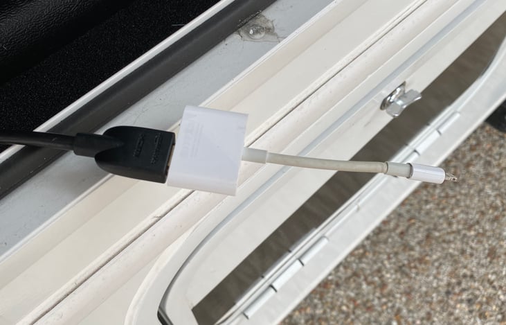 Adapter for apple iPhone or iPads for the outdoor TV!