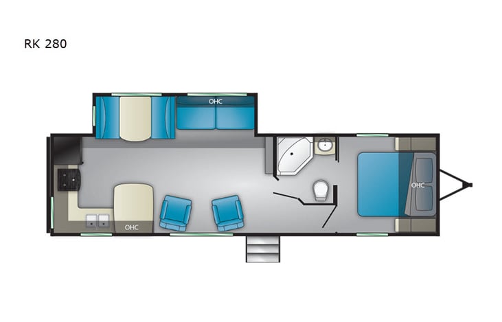 Representative floor plan provided by a trusted RVshare partner.
