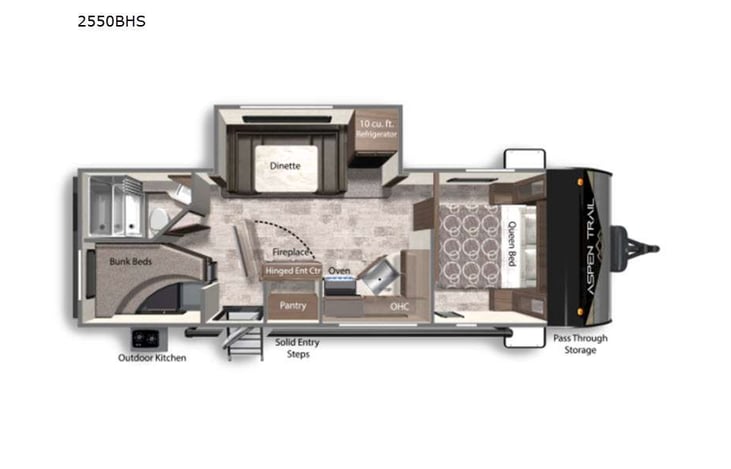 Representative floor plan provided by a trusted RVshare partner.