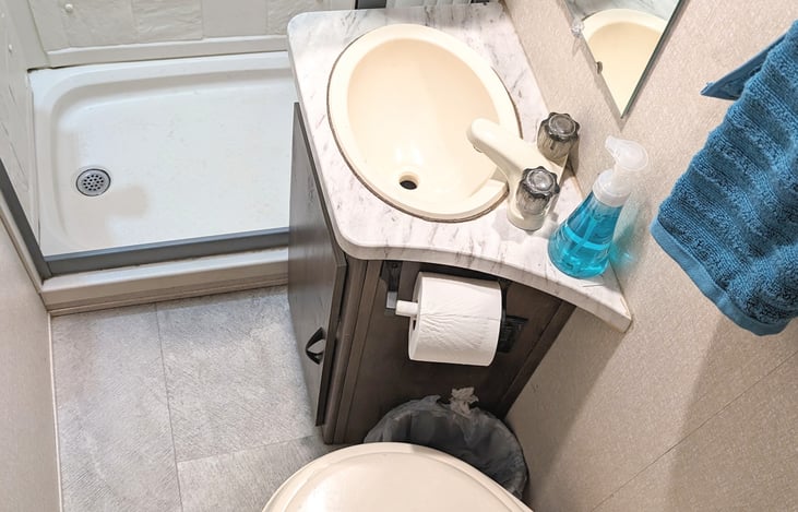 Full privacy bathroom with shower