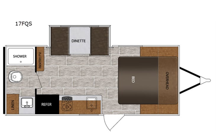 Representative floor plan provided by a trusted RVshare partner.