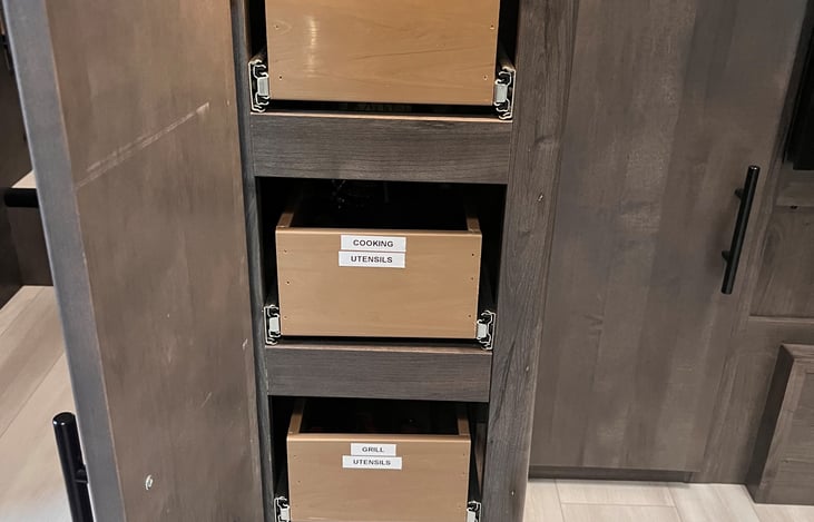 Kitchen is stocked with all utensils.