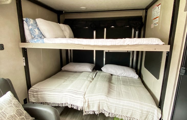 Benches can be slept on individually