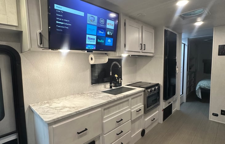 Kitchen and Roku TV