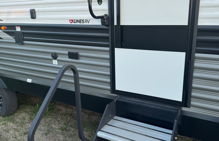 Extended door handle - Easier for kids and additional stair handle