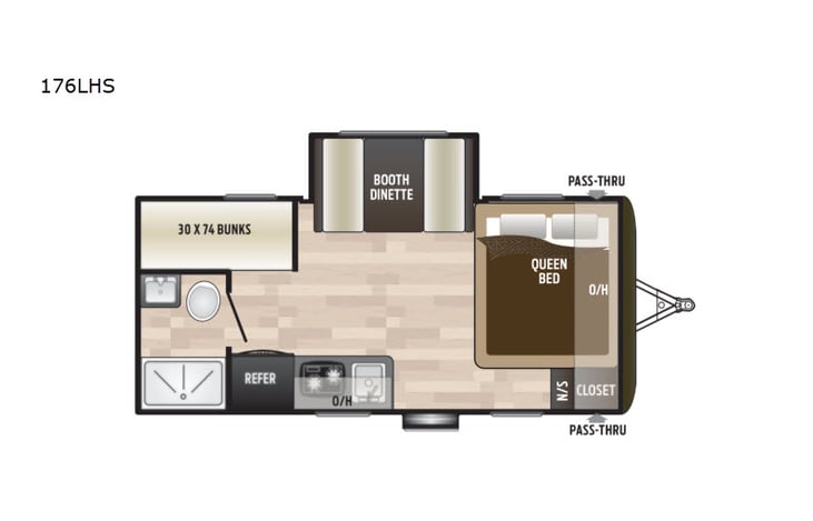 Representative floor plan provided by a trusted RVshare partner.