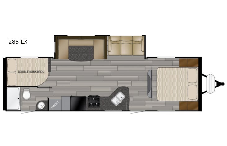 Representative floor plan provided by a trusted RVshare partner.