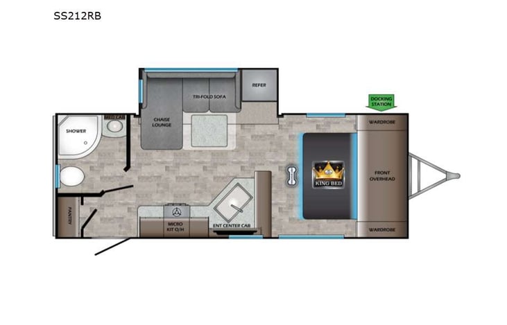 Representative floor plan provided by a trusted RVshare partner.