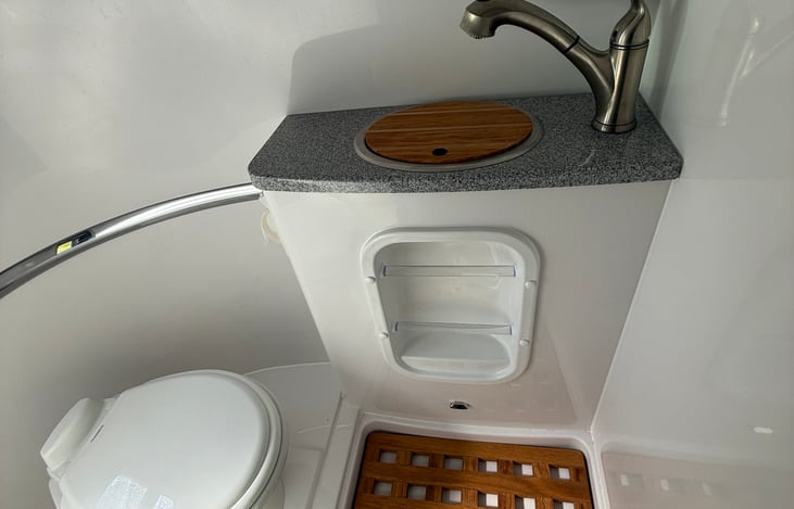 Bathroom with Mahogany Shower mat