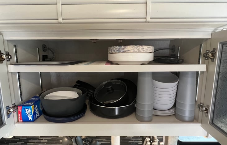 More storage for cooking/eating