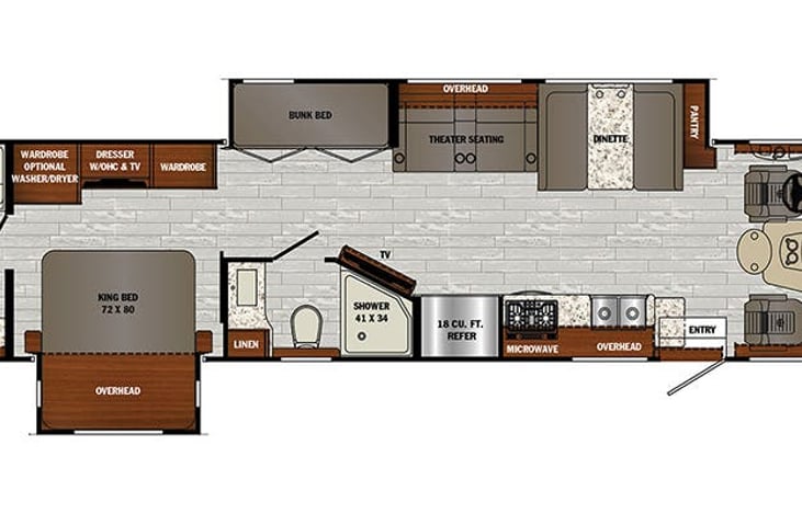 Layout from manufacturer.