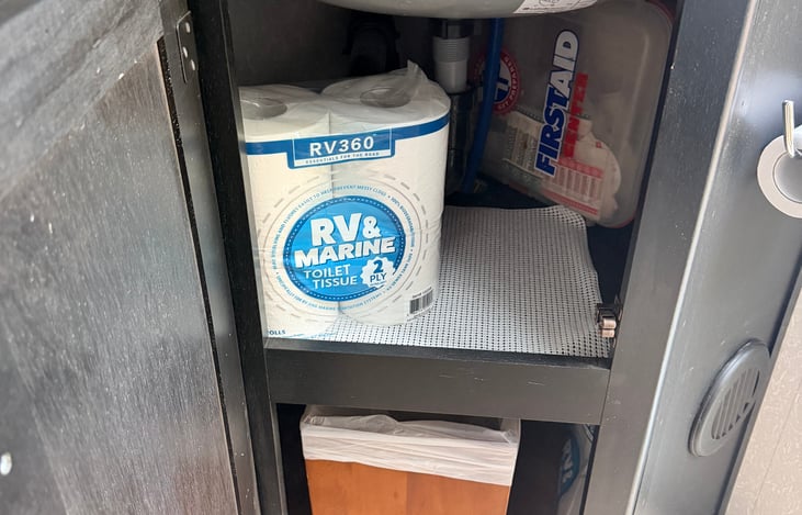 First Aid kit and RV toilet paper.
