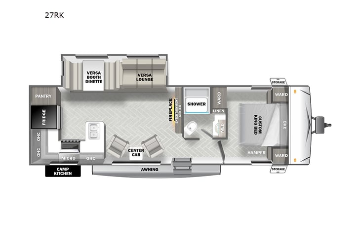 Representative floor plan provided by a trusted RVshare partner.