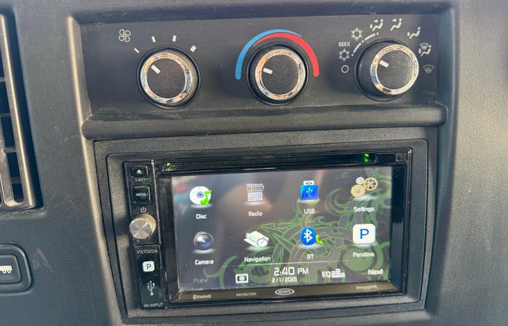 Back up camera is on the dash radio screen