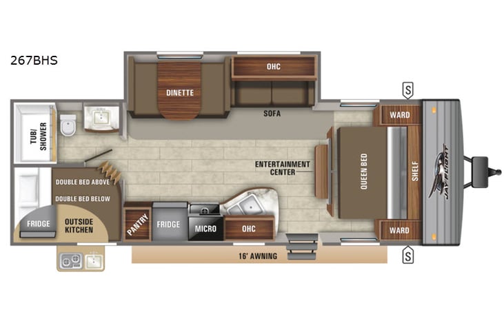 Representative floor plan provided by a trusted RVshare partner.