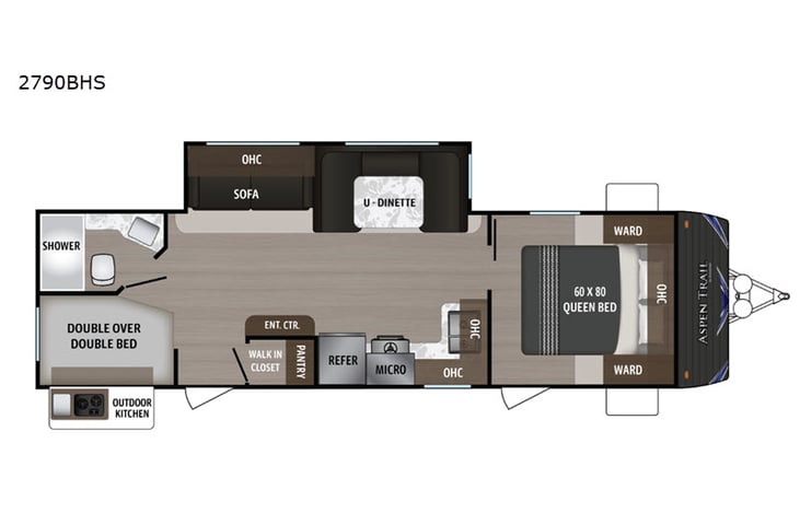 Representative floor plan provided by a trusted RVshare partner.