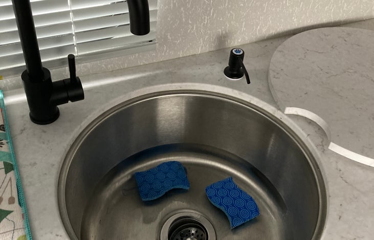 Jakes sink with the countertop insert removed.