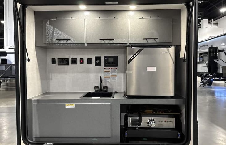 Durable metal cabinets.