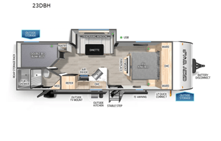 2025 Forest River RV Cherokee Grey Wolf 23DBH
