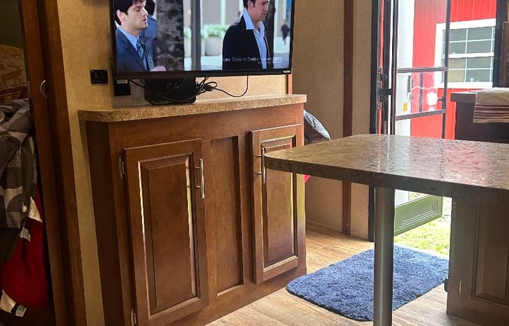 Television wall works with antenna, WiFi, and hot spots on you phone.