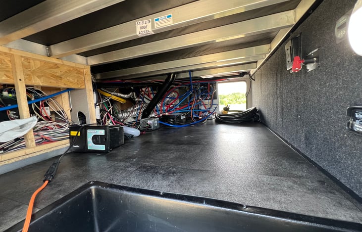 Lots of space in the pass through storage for camping supplies