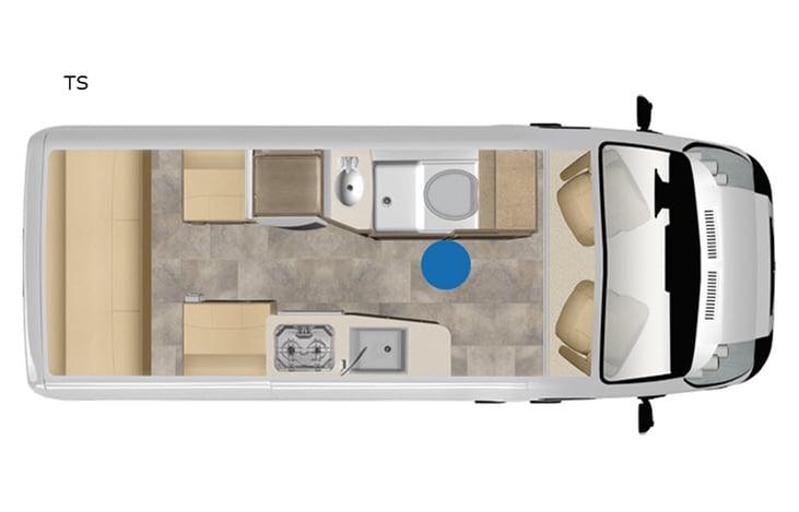 Representative floor plan provided by a trusted RVshare partner.